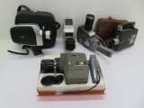 Five vintage 8 mm movie cameras