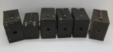 Six Brownie box cameras