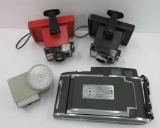 3 Retro polaroid land cameras