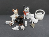 11 dog and cat figurines