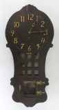 Lovely Mission Oak Sessions regulator clock, 31 1/2