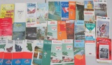 About Thirty 1970's road maps and hotel travel books