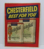 Chesterfield Best For You metal cigarette sign, 23 1/2