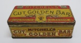 Mitchell's Cut Golden Bar tobacco tin, 6 1/2