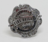 Chain Belt Fire Brigade Company badge, 1 1/2