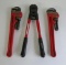 Ridgid bolt cutter and two Rigid Tool Company Pipe Wrenches