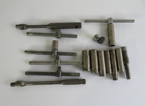 16 specialty sockets and sliding T handles, 5/16" driver, Snap On and Walden