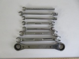 7 Snap On and one Blue point wrenches