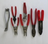 7 Blue Point specialty pliers and cutters, Snap On