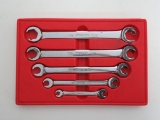 Snap-on Flare Nut Wrench Set, five pieces