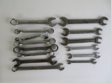 14 Blue Point wrenches, open end, box end and combination
