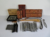 Leather working tools and stamps