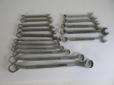 16 Craftsmen wrenches, combination and box end, standard and metric