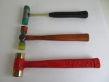 Three specialty hammers, Snap-On, Craftsman and Nupla