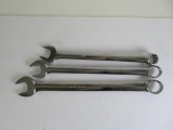 Three Armstrong Armaloy combination wrenches, 12 point