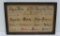 Early Wisconsin Fraktur, Town of Berry Dane Co Wisconsin, last date is 1880, Marh Family