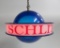 Schlitz rotating light, Form 171, working, c 1961 Saturn sign, 13' diameter