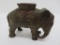 Elephant still bank, ornate with seat on top, 4