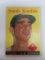 Topps 1958 Sandy Koufax baseball card, #187