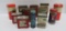 12 vintage spice tins and containers