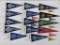 Vintage College mini felt banners and mini baseball sticker pennants