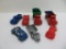 Plastic toy trucks, 3 1/2