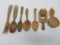 Seven unique wooden utensils, 7