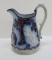 Cobalt and copper luster pitcher, 7