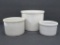 Three stoneware butter crocks, 4