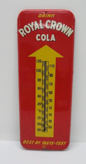 Royal Crown Cola thermometer, 10" x 25"