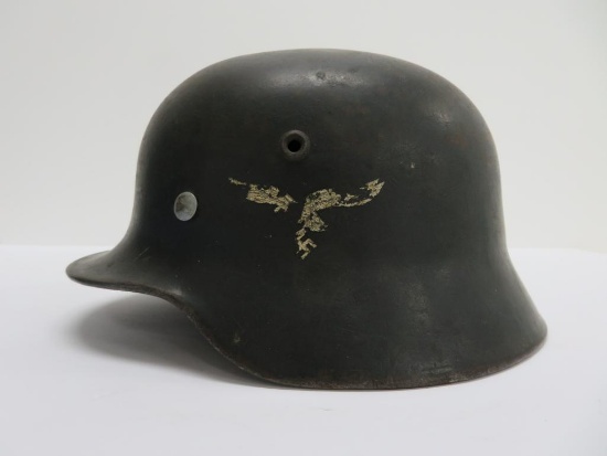 German WWII steel combat helmet, Luftwaffe M42, original condition