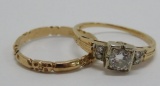 Vintage gold wedding set