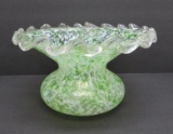 Woman's art glass spittoon, ladies cuspidor, 4 3/4