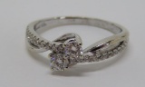 Ladies Diamond Fashion Ring, size 10 1/2, 14 kt