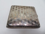 German 800 silver etched cigarette case, engraved 1928, 3