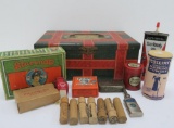 Tin box and sewing containers and tins