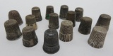 15 nice metal sewing thimbles