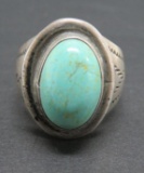 Sterling 925 Turquoise ring, size 13