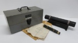 Collimator Sextant, US Navy and standimeter by Keuffel & Esser Co 162951, with wood case