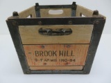 Very nice Brook Hill Farms wooden milk crate