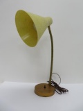 Mid Century Modern desk lamp, chartreuse, 24