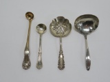 Four sterling spoons, 3 1/2