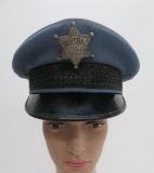Marshall visor cap, metal badge, Midway Cap Co