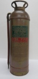 Vintage SodAcid Fyr-Fyter brass and copper fire extinguisher, 24