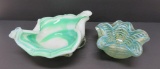 Two Art Glass dishes, 8