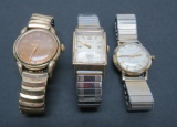 Two Bulova and Benrus vintage wrist watches