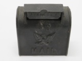 Cast iron US Mail bank, 4