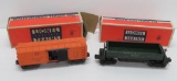 Two Lionel train cars with boxes, 3459 Dumping Ore Car and 3463 SF box car