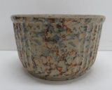 Ribbed spongeware bowl, 7