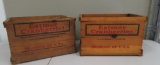 Two wooden Cranberry crates, 11